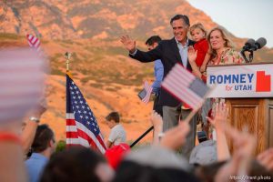 (Trent Nelson | The Salt Lake Tribune)
Mitt Romney speaks in Orem
, Tuesday June 26, 2018.