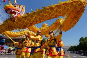 (Trent Nelson | The Salt Lake Tribune)   The Days of '47 Parade in Salt Lake City, Tuesday July 24, 2018. Utah Chinese Association.