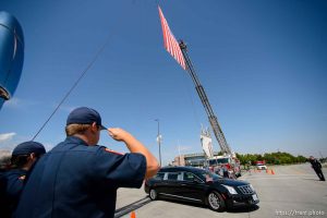 (Trent Nelson | The Salt Lake Tribune)   Funeral services for Jill Robinson, a West Valley City code-enforcement officer killed on the job last week. The service took place at the Maverik Center in West Valley City on Friday Aug. 17, 2018.