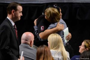(Trent Nelson | The Salt Lake Tribune)   Funeral services for Jill Robinson, a West Valley City code-enforcement officer killed on the job last week. The service took place at the Maverik Center in West Valley City on Friday Aug. 17, 2018.