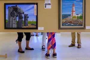 (Trent Nelson | The Salt Lake Tribune)  
Artwork in the Fine Arts display at the Utah State Fair, Sunday Sept. 9, 2018.