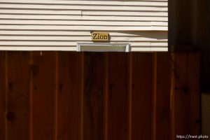 Trent Nelson  |  The Salt Lake Tribune zion sign, Monday May 1, 2017.