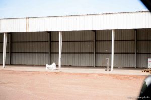 Trent Nelson  |  The Salt Lake Tribune UEP eviction of south yard, former FLDS storehouse complex, Monday May 8, 2017.