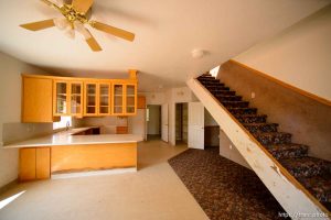 Trent Nelson  |  The Salt Lake Tribune An empty UEP Trust home in Colorado City, AZ, vacated by an FLDS family as eviction loomed, Monday May 8, 2017.