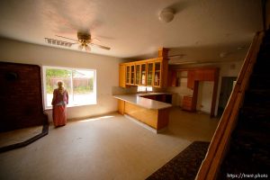 Trent Nelson  |  The Salt Lake Tribune
Christine Marie in an empty UEP Trust home in Colorado City, AZ, vacated by an FLDS family as eviction loomed, Monday May 8, 2017.