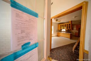 Trent Nelson  |  The Salt Lake Tribune An empty UEP Trust home in Colorado City, AZ, vacated by an FLDS family as eviction loomed, Monday May 8, 2017.