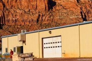 Trent Nelson  |  The Salt Lake Tribune Industrial building on Lot 8, Hildale, Wednesday September 14, 2016.