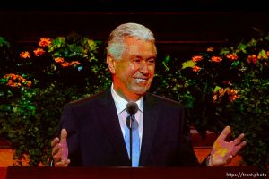 Trent Nelson  |  The Salt Lake Tribune Dieter F. Uchtdorf. The general women’s session — the first event in LDS General Conference — will have speakers, choirs and a lot of people on Temple Square  Saturday September 24, 2016.