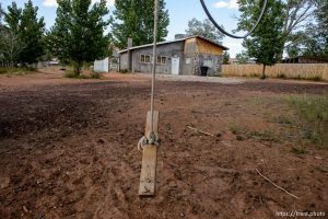 Trent Nelson  |  The Salt Lake Tribune
home posted with eviction notice, UEP trust, Monday May 8, 2017. swing out front.