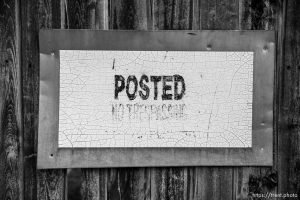 Trent Nelson  |  The Salt Lake Tribune An empty home facing eviction in Colorado City, AZ, Tuesday May 9, 2017. posted no trespassing