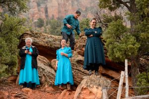 Trent Nelson  |  The Salt Lake Tribune
FLDS onlookers as the UEP changes the locks on the home at 560 E Johnson Ave, Colorado City, AZ, Wednesday May 10, 2017.