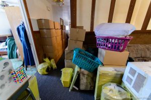Trent Nelson  |  The Salt Lake Tribune An FLDS family's belongings are boxed up in preparation for a move after the Hildale home was posted for eviction by the UEP Trust, Thursday May 11, 2017.