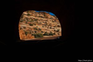 (Trent Nelson | The Salt Lake Tribune)  
Zion National Park, Saturday Jan. 12, 2019. tunnel