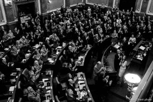 (Trent Nelson | The Salt Lake Tribune)  
Governor Gary Herbert delivers his State of the State address at the Utah Capitol in Salt Lake City on Wednesday Jan. 30, 2019.