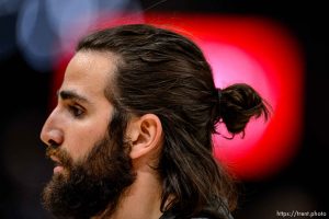 (Trent Nelson | The Salt Lake Tribune)   Utah Jazz guard Ricky Rubio (3) as the Utah Jazz host the Milwaukee Bucks, NBA basketball in Salt Lake City on Saturday March 2, 2019.