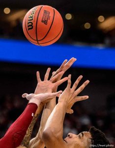 (Trent Nelson | The Salt Lake Tribune)   ;a5; as Auburn faces New Mexico State in the 2019 NCAA Tournament in Salt Lake City on Thursday March 21, 2019.