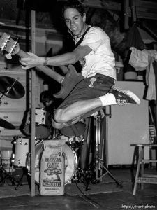 Rabid Lassie practice in Wade's garage.