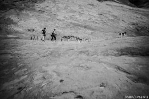 Nat Nelson, Laura Nelson, ruby at Corona Arch, Sunday June 9, 2019.