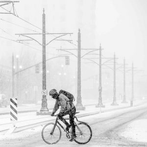 (Trent Nelson  |  The Salt Lake Tribune)  Snow falls in Salt Lake City on Monday Nov. 25, 2019.
