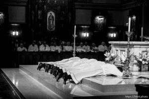 (Trent Nelson  |  The Salt Lake Tribune) Five men were ordained to the Office of Deacon at the Cathedral of the Madeleine in Salt Lake City on Friday, Jan. 31, 2020.