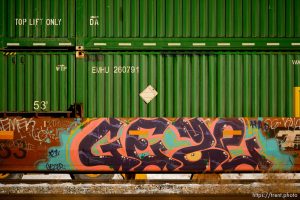 train graffiti on Tuesday, Feb. 4, 2020.