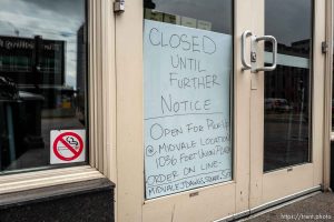 (Trent Nelson  |  The Salt Lake Tribune) A sign reads, 