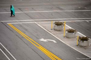 (Trent Nelson  |  The Salt Lake Tribune) Downtown Salt Lake City on Monday, March 23, 2020.