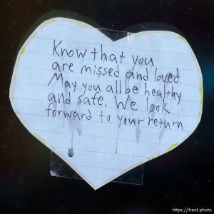 (Trent Nelson  |  The Salt Lake Tribune) A note left on the temporarily closed Salt Lake City restaurant Cafe Shambala, on Tuesday, April 21, 2020.