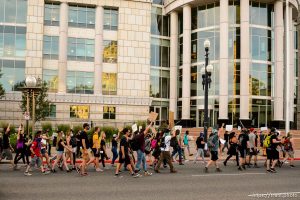 (Trent Nelson  |  The Salt Lake Tribune) Protesters march against police brutality in Salt Lake City on Tuesday, June 2, 2020.