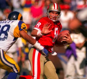 Steve Young runs for a game-winning touchdown at 49ers vs. Rams.