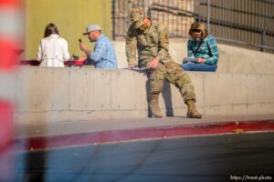 (Trent Nelson  |  The Salt Lake Tribune) Citizens voting at the Megaplex Theatre in Lehi on Monday, Nov. 2, 2020.
