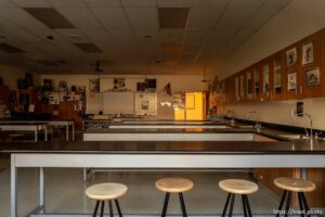 (Trent Nelson  |  The Salt Lake Tribune) An empty classroom at Glendale Middle School in Salt Lake City on Friday, Dec. 4, 2020.
