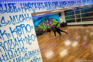 (Trent Nelson  |  The Salt Lake Tribune)  breaking at the HERC Hip Hop Education Center in Salt Lake City on Monday, Feb. 15, 2021.