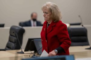 (Trent Nelson | The Salt Lake Tribune) Gayle Ruzicka during a hearing on HB302, a controversial bill on transgender athletics, by the Senate Health and Human Services Standing Committee at the state Capitol in Salt Lake City on Wednesday, Feb. 24, 2021.