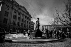 (Trent Nelson  |  The Salt Lake Tribune)  as people gather in support of the Equal Rights Amendment (ERA) at the state Capitol in Salt Lake City on Tuesday, March 2, 2021.
