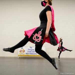 (Trent Nelson  |  The Salt Lake Tribune) The An Dragan Ceilteach Irish Dancers perform at Advantage Arts Academy in Herriman on Saturday, March 13, 2021.