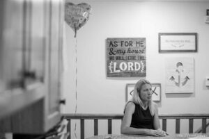 (Trent Nelson  |  The Salt Lake Tribune)  Salt Lake County District Attorney Sim Gill announced Thursday that a Unified police officer was legally justified in shooting Matthew Hilbelink, who was suicidal and who had pointed a gun at an officer.  We are meeting his wife, Alexis Hilbelink, at her home to talk about the ruling and also a new law change that prohibits cops from shooting at someone who is suicidal but only a danger to themselves.  on Thursday, May 20, 2021.