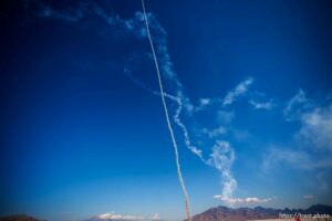 (Trent Nelson  |  The Salt Lake Tribune)  . Utah Rocket Club hosted Large Dangerous Rocket Ships, one of the country's premier rocketry events, at the Bonneville Salt Flats on Saturday, July 31, 2021.