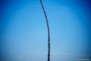 (Trent Nelson  |  The Salt Lake Tribune)  . Utah Rocket Club hosted Large Dangerous Rocket Ships, one of the country's premier rocketry events, at the Bonneville Salt Flats on Saturday, July 31, 2021.