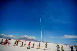 (Trent Nelson  |  The Salt Lake Tribune)  . Utah Rocket Club hosted Large Dangerous Rocket Ships, one of the country's premier rocketry events, at the Bonneville Salt Flats on Saturday, July 31, 2021.