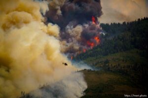 (Trent Nelson  |  The Salt Lake Tribune)  fire on Saturday, Aug. 14, 2021.