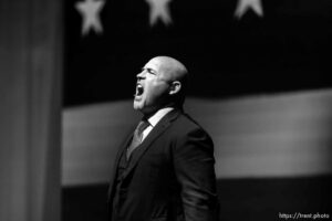(Trent Nelson  |  The Salt Lake Tribune) Jason Sisneros at the WeCANact Liberty Conference, held at the Salt Palace Convention Center in Salt Lake City on Friday, Oct. 22, 2021.