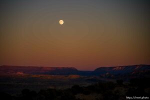 moonrise outside of Vernal on Wednesday, Nov. 17, 2021.