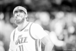 (Trent Nelson  |  The Salt Lake Tribune) Utah Jazz guard Mike Conley (11) as the Utah Jazz host the Charlotte Hornets, NBA basketball in Salt Lake City on Monday, Dec. 20, 2021.