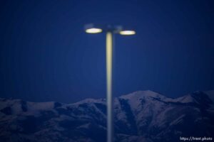 Oquirrh mountains, dawn, on Wednesday, Jan. 12, 2022.