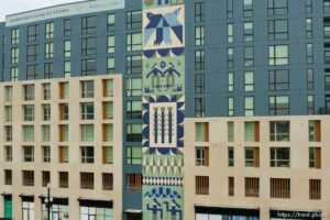 (Trent Nelson  |  The Salt Lake Tribune) Housing developments along 400 South in Salt Lake City on Thursday, Jan. 13, 2022.