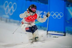 (Trent Nelson  |  The Salt Lake Tribune)   Sophie Ash (Australia)  at Zhangjiakou Genting Snow Park during the 2022 Beijing Winter Olympics on Thursday, Feb. 3, 2022.