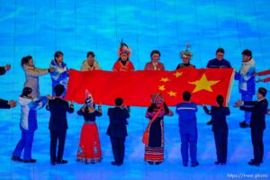 (Trent Nelson  |  The Salt Lake Tribune) 
during the opening ceremony of the 2022 Winter Olympics at the National Stadium ,the Bird's Nest, in Beijing on Friday, Feb. 4, 2022.