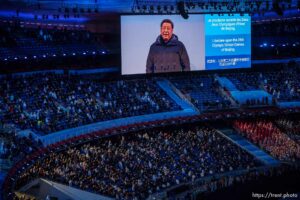 (Trent Nelson  |  The Salt Lake Tribune) during the opening ceremony of the 2022 Winter Olympics at the National Stadium ,the Bird's Nest, in Beijing on Friday, Feb. 4, 2022.