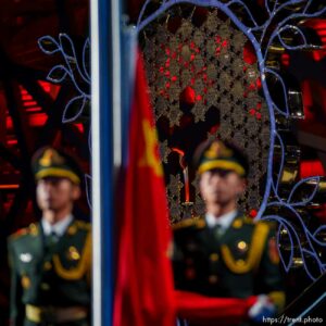olympic cauldron, medals plaza on Tuesday, Feb. 8, 2022.